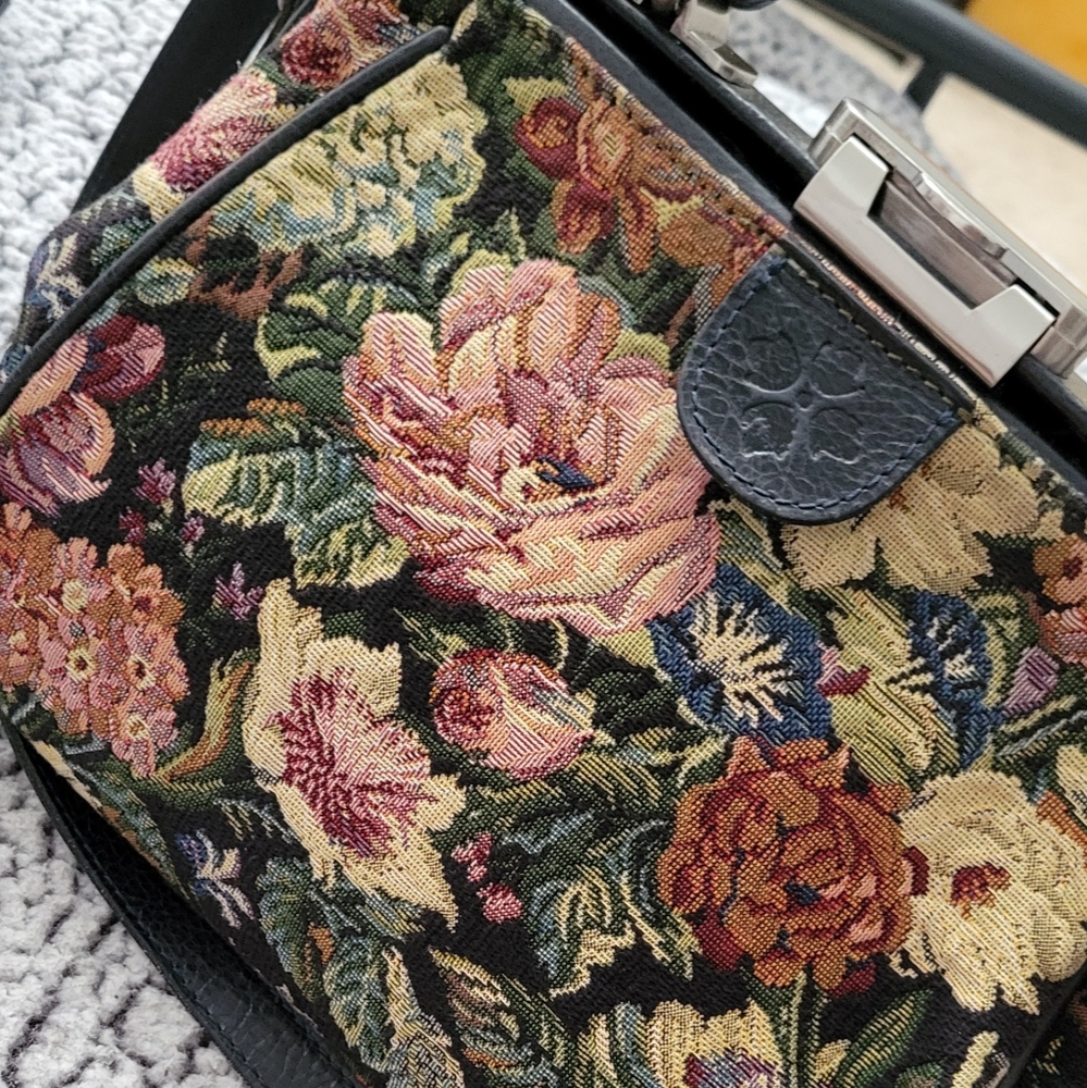 Patricia Nash woven floral tapestry crossbody